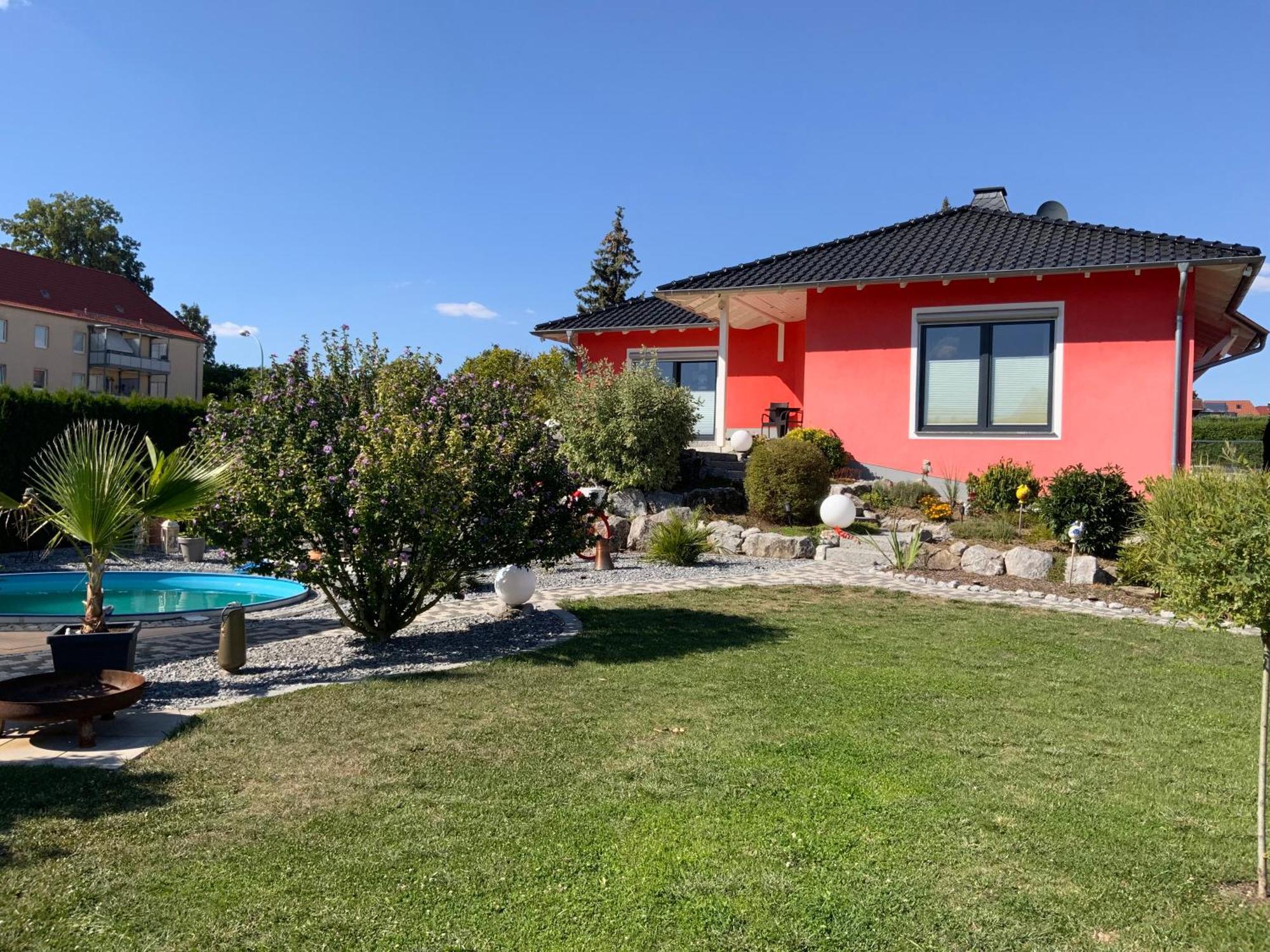 Ferienhaus Luebke, Gartenblick Mühlhausen Esterno foto